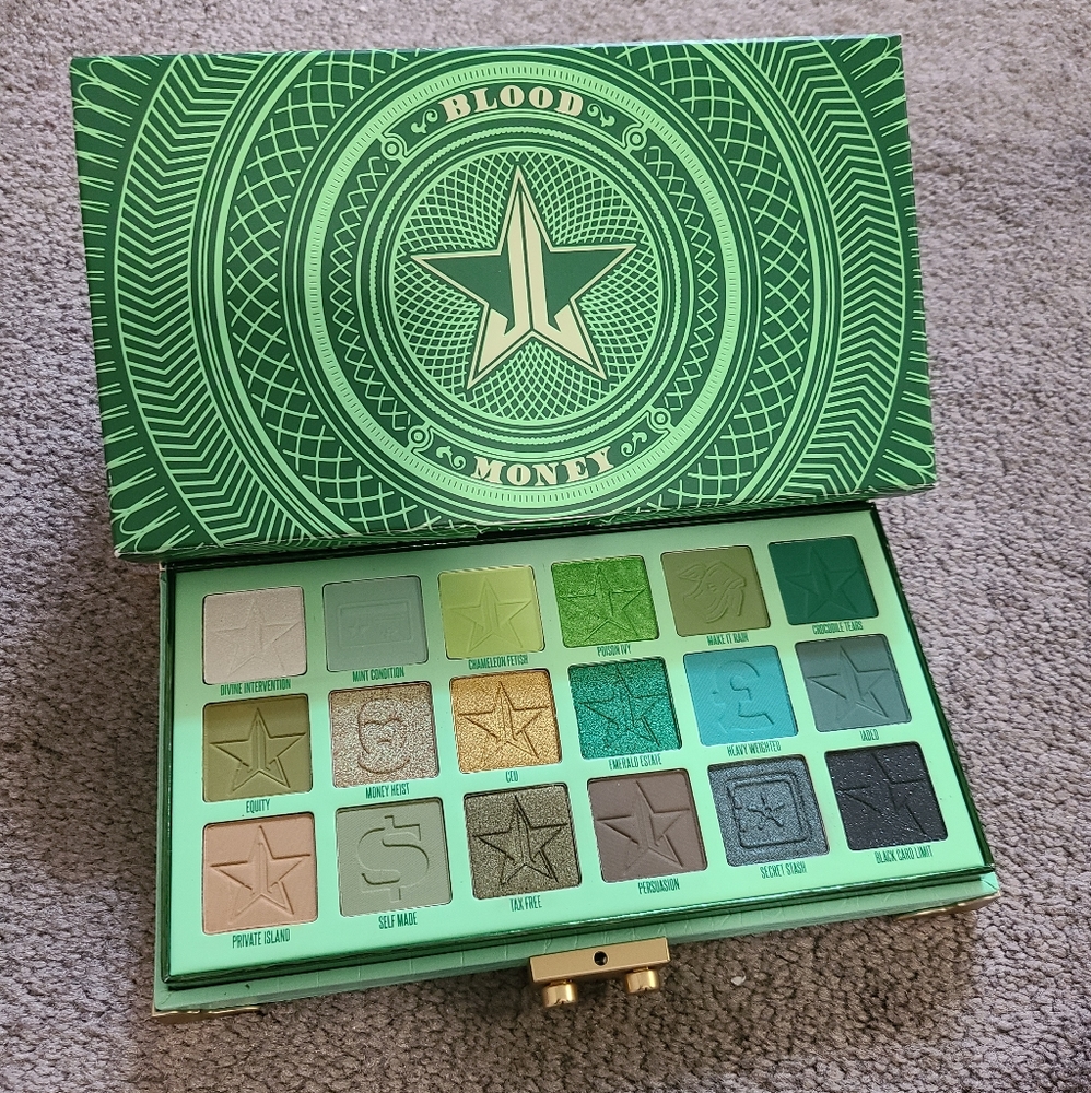 Jeffree Star Blood Money Eyeshadow Palette - Green and Gold